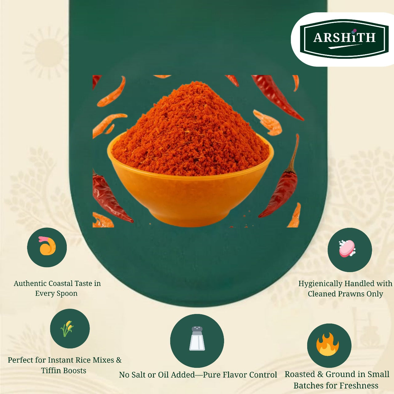 Dried Prawns Spicy-powder (Premium Quality)