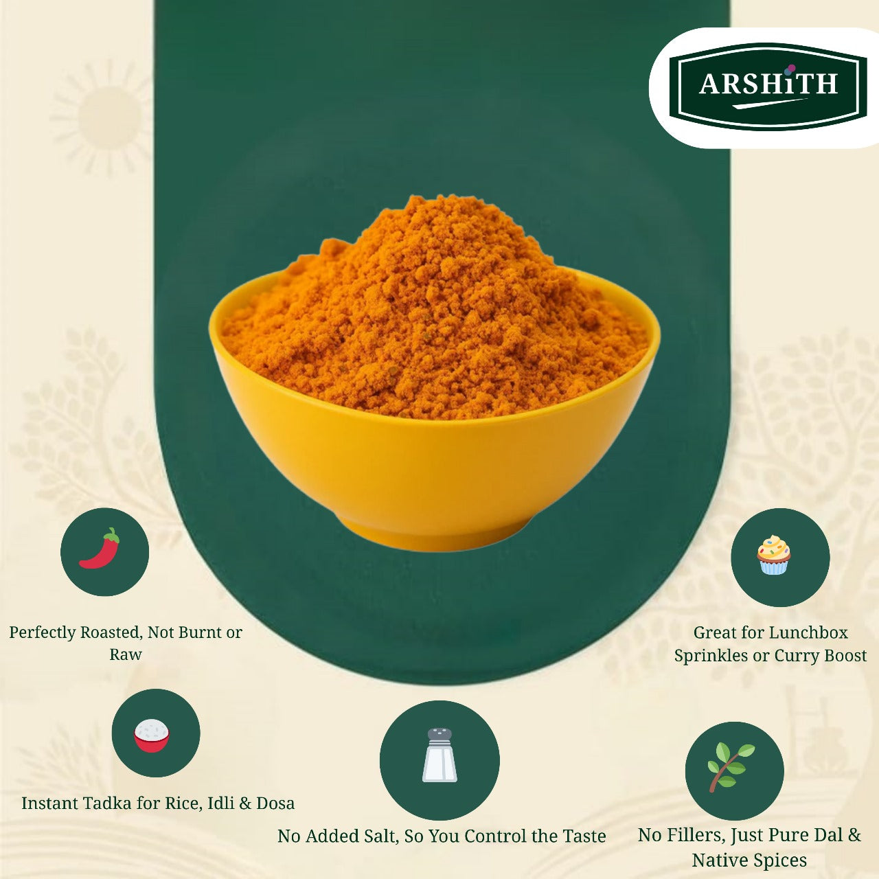 Chana Dal Spice Powder(Pappula Podi) (Premium Quality)