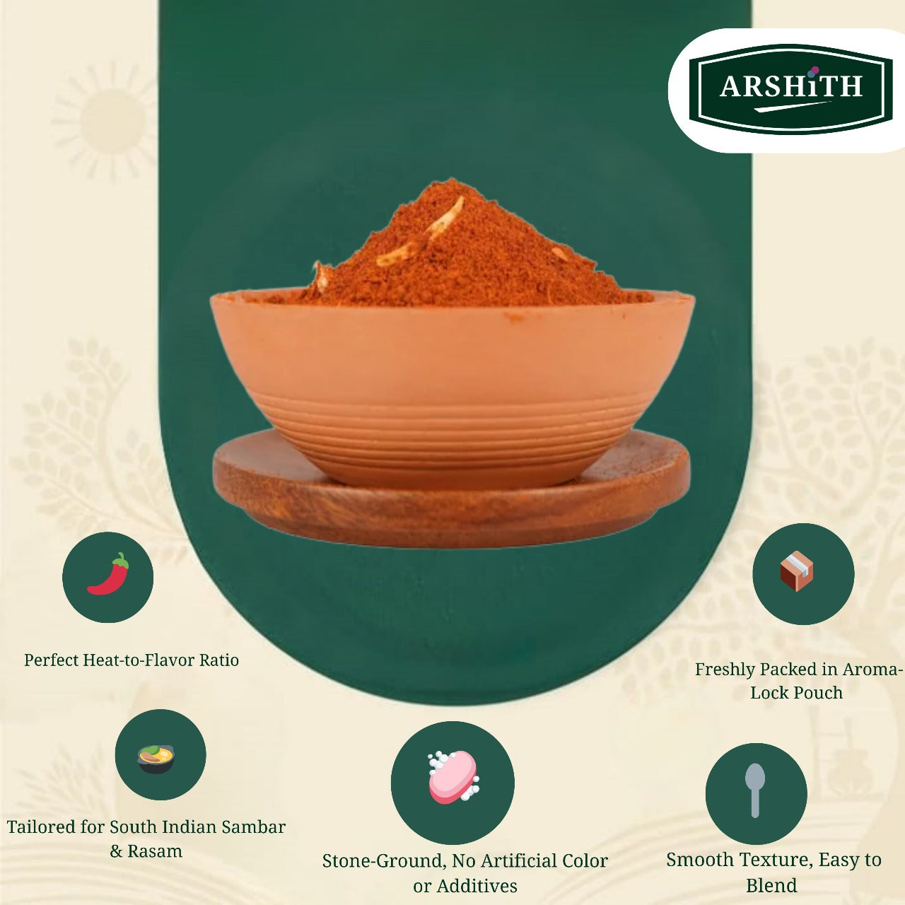 Sambar Chilli Powder Soft Grinding (Premium Quality)