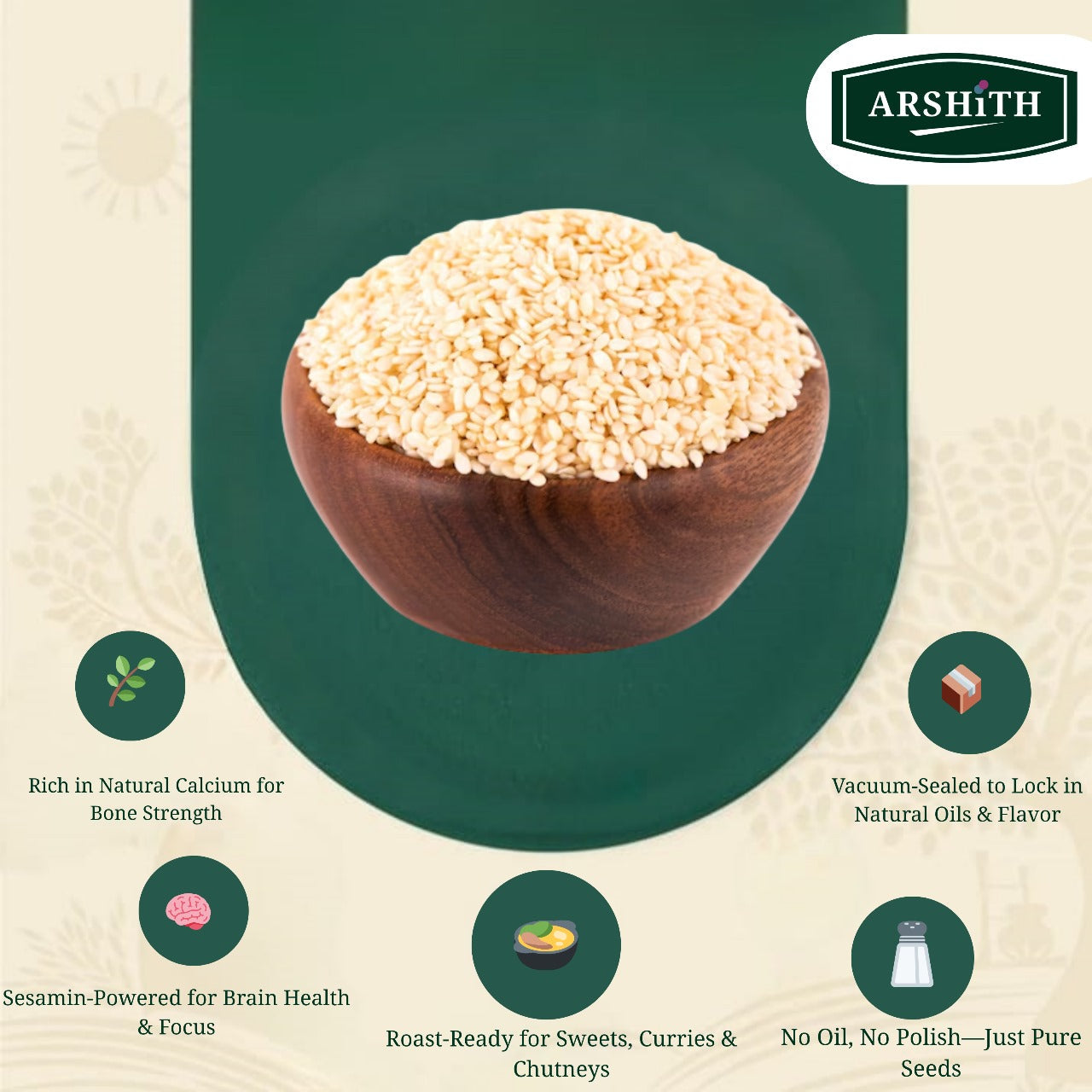 Sesame Seeds (White)  (Premium Quality)