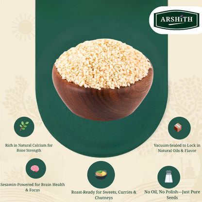 Sesame Seeds (White)  (Premium Quality)