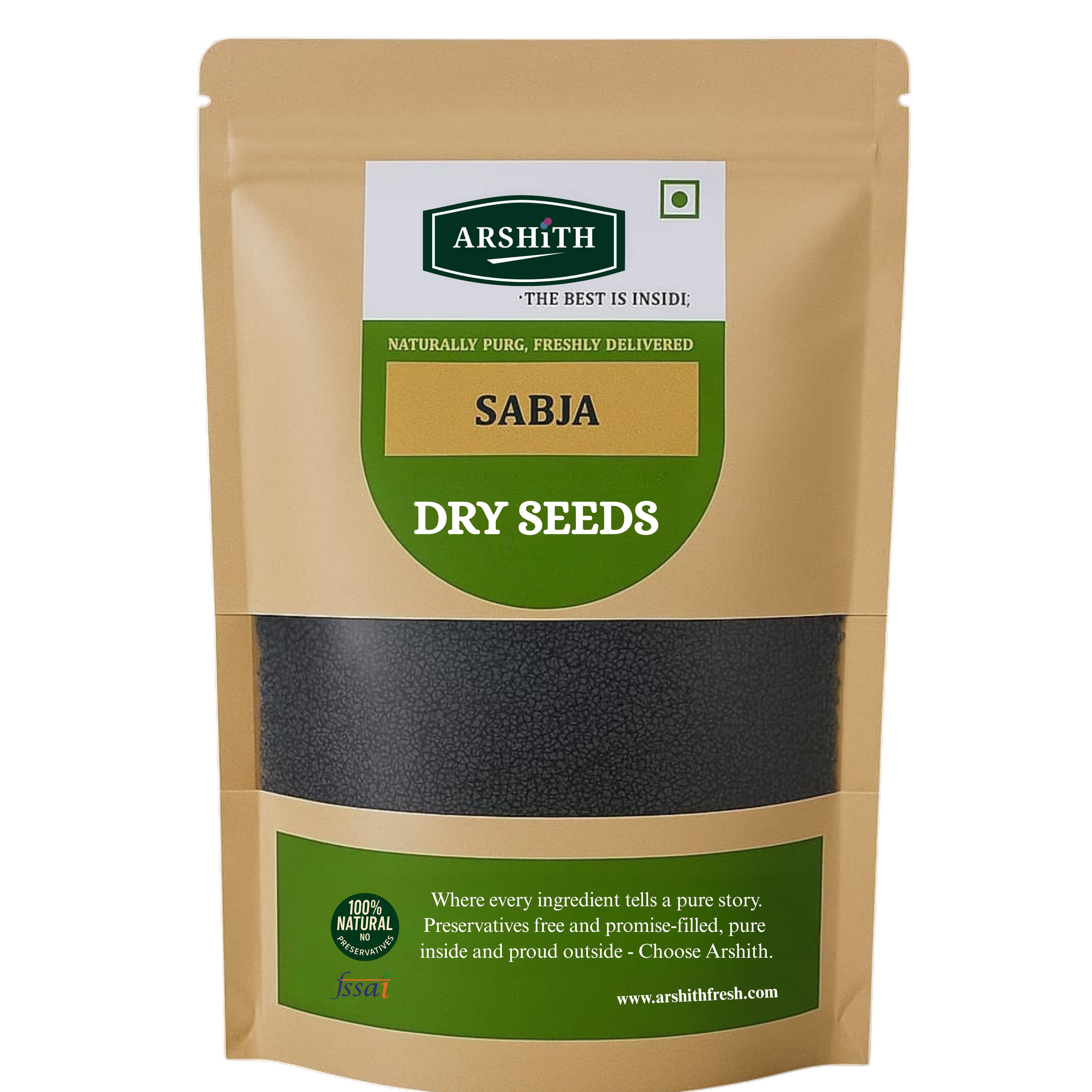 Sabja Seeds (Basil Seeds) Premium Quality | 100% Pure | Arshith Fresh